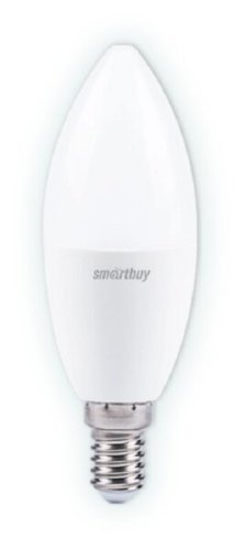 Лампа светодиодная Smartbuy C37 Свеча Е14 220В 12Вт 6000К картинка 